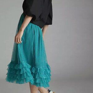 NWT new anthropologie Maren Tulle Midi Skirt size L NEW WITH TAGS